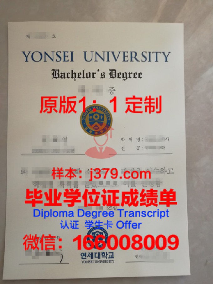 韩国延世大学毕业证图片高清(韩国延世大学毕业证图片高清)