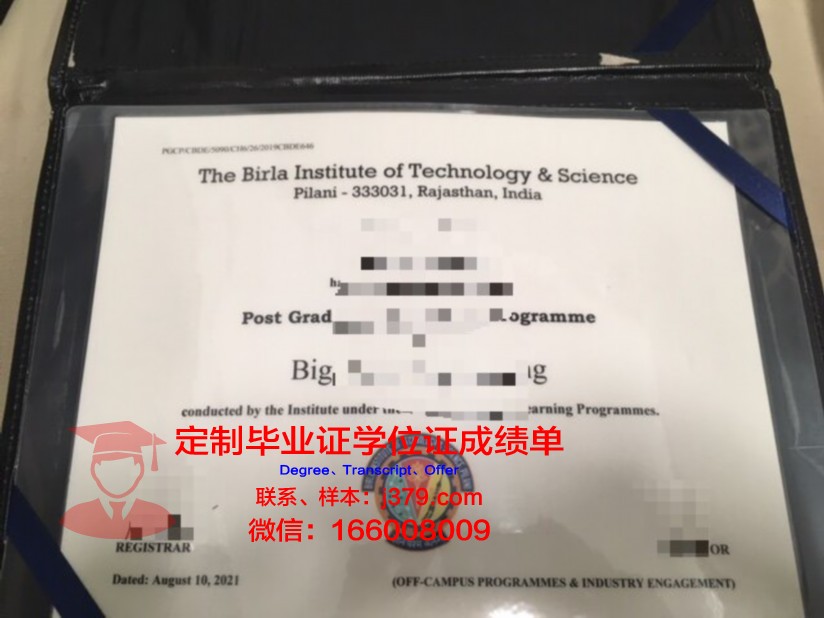 比尔拉科学技术学院证书成绩单